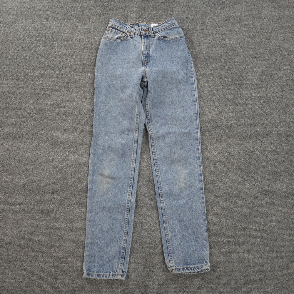 Vintage Levis Jeans Juniors 3 Blue High Rise Slim Tapered 512 Denim 90s USA